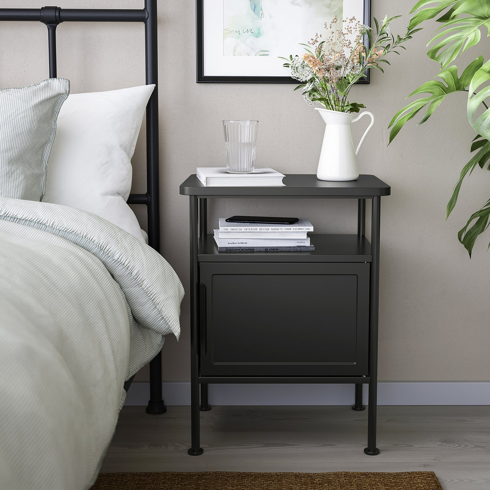IKEA GRÅFJÄLLET  (ИКЕА ГРОФЙЭЛЛЕТ)  -  Прикроватный столик - антрацит 45х36х59 см
