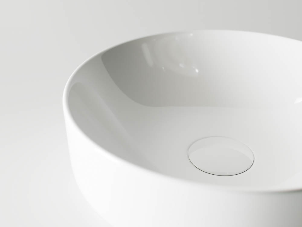 Умывальник чаша накладная круглая Ceramicanova Элемент (Element) 350x350x120мм CN6005