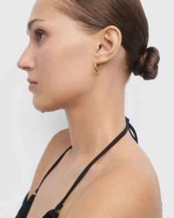 Серьги Magma Hoops серебро 925 пробы покрытое золотом