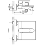 Смеситель для ванны 35к HB60590-7 HAIBA ЧЕРНЫЙ^