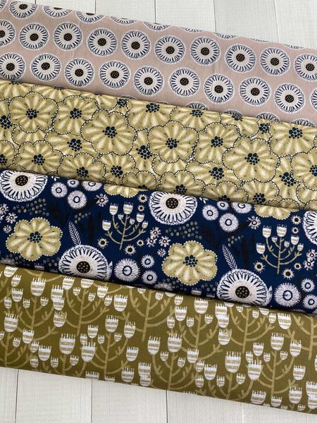 ПОЛНОЧНЫЕ ЦВЕТЫ #7, 100% хлопок Handmade Fabrics 5