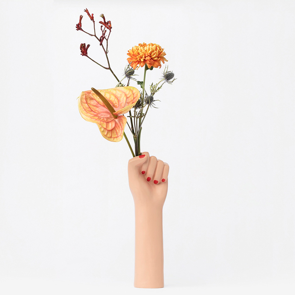 Ваза для цветов girl power, brown, 32 см