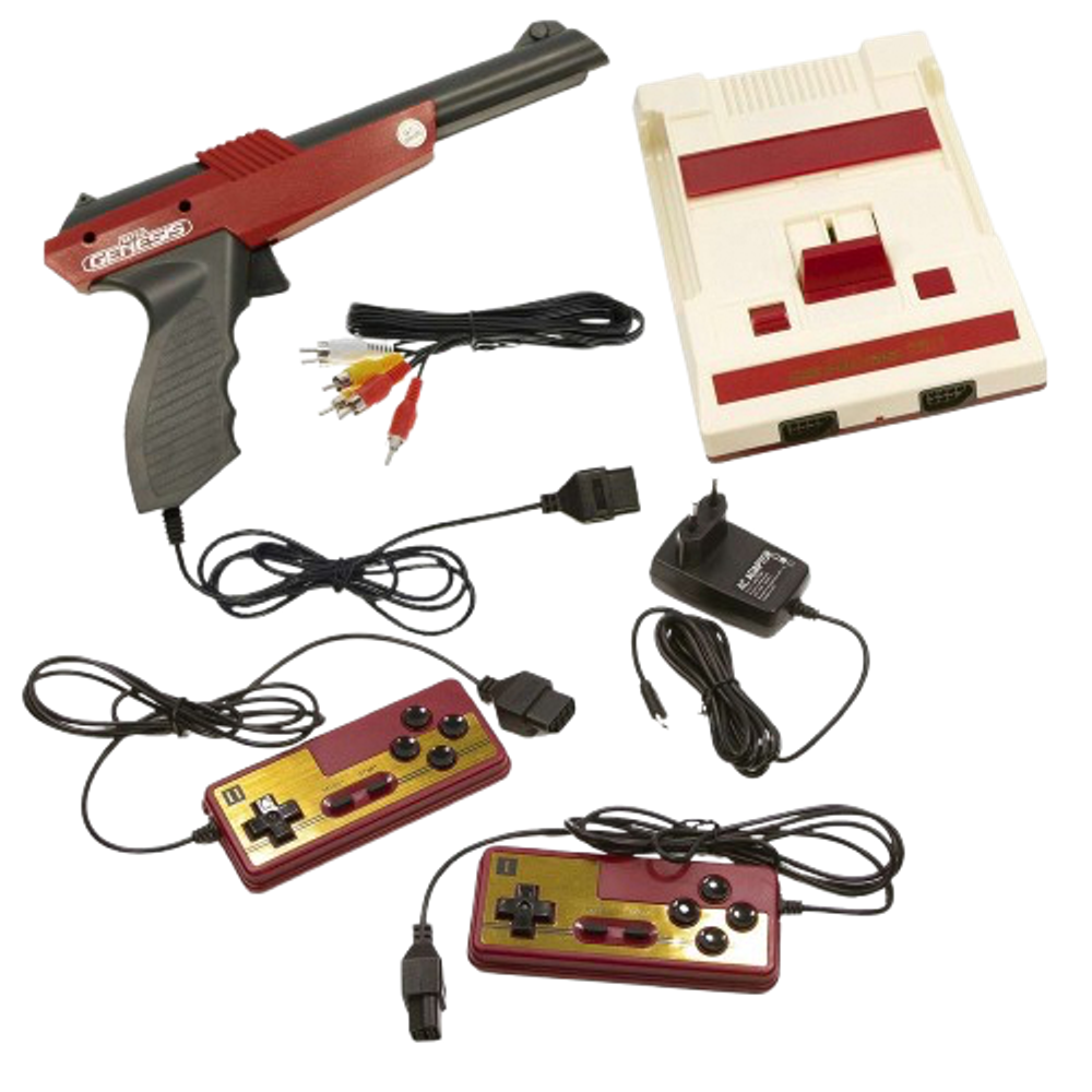 Игровая приставка Retro Genesis 8 Bit Lazergun + 450 игры (модель: C-56, Серия: C-50, AV кабель, 2 проводных джойстика + пистолет Zapper)