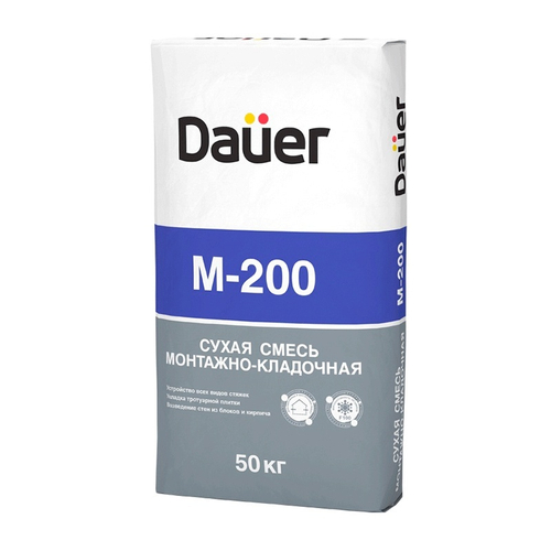 Сухая смесь монтажно-кладочная М-200 Dauer, 50 кг