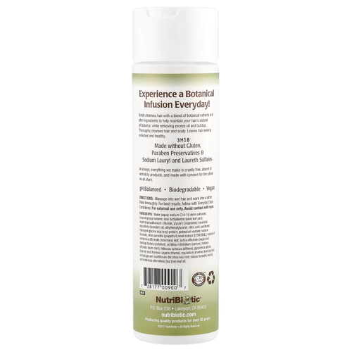 NutriBiotic, Everyday Clean Shampoo, растительная смесь с экстрактами косточек грейпфрута, 296 мл (10 жидк. Унций)