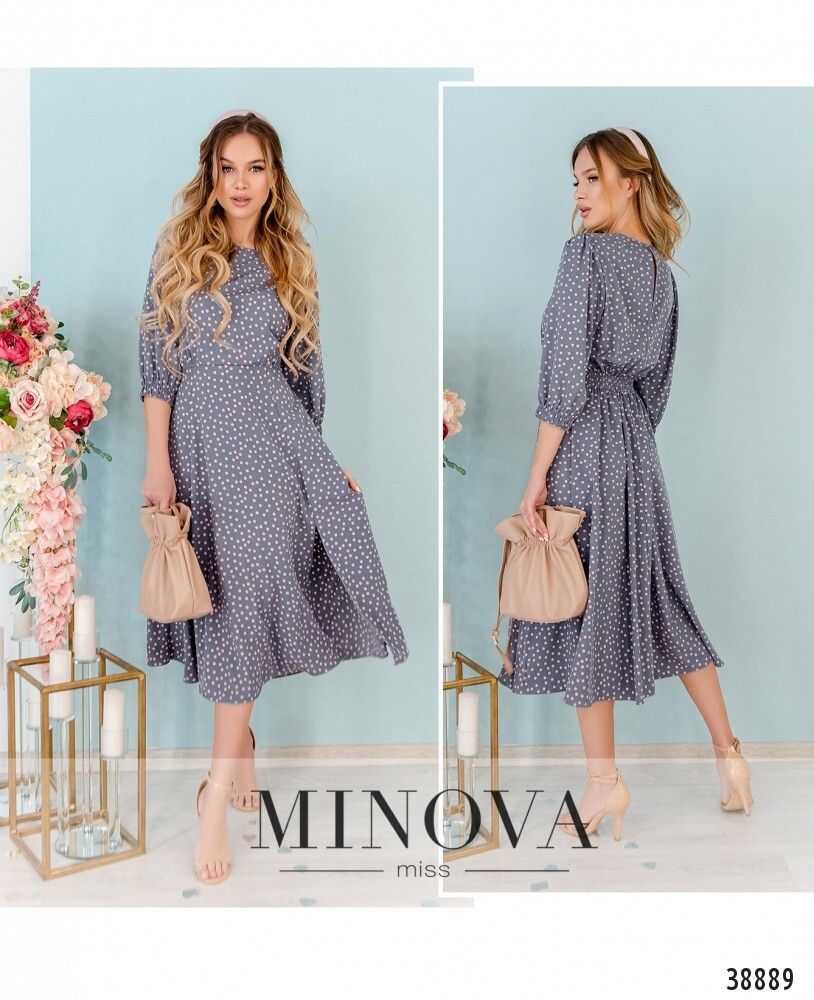 Платье 3142-серый Minova Платье 3142-серый Minova