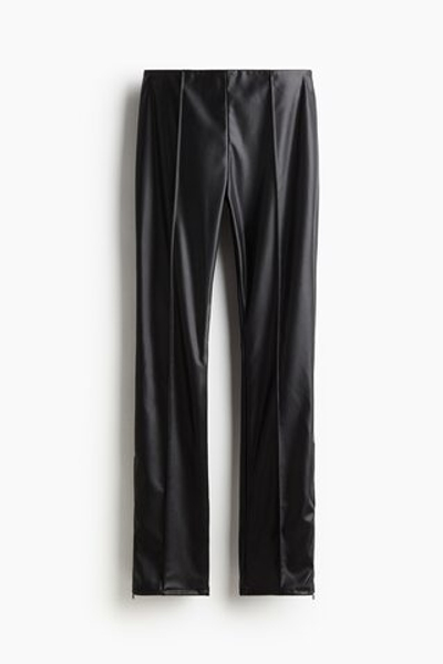 Леггинсы из ткани с покрытием и молниями - H&M