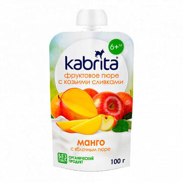 Пюре фруктовое Kabrita Манго с яблочным пюре (6+) 100 г