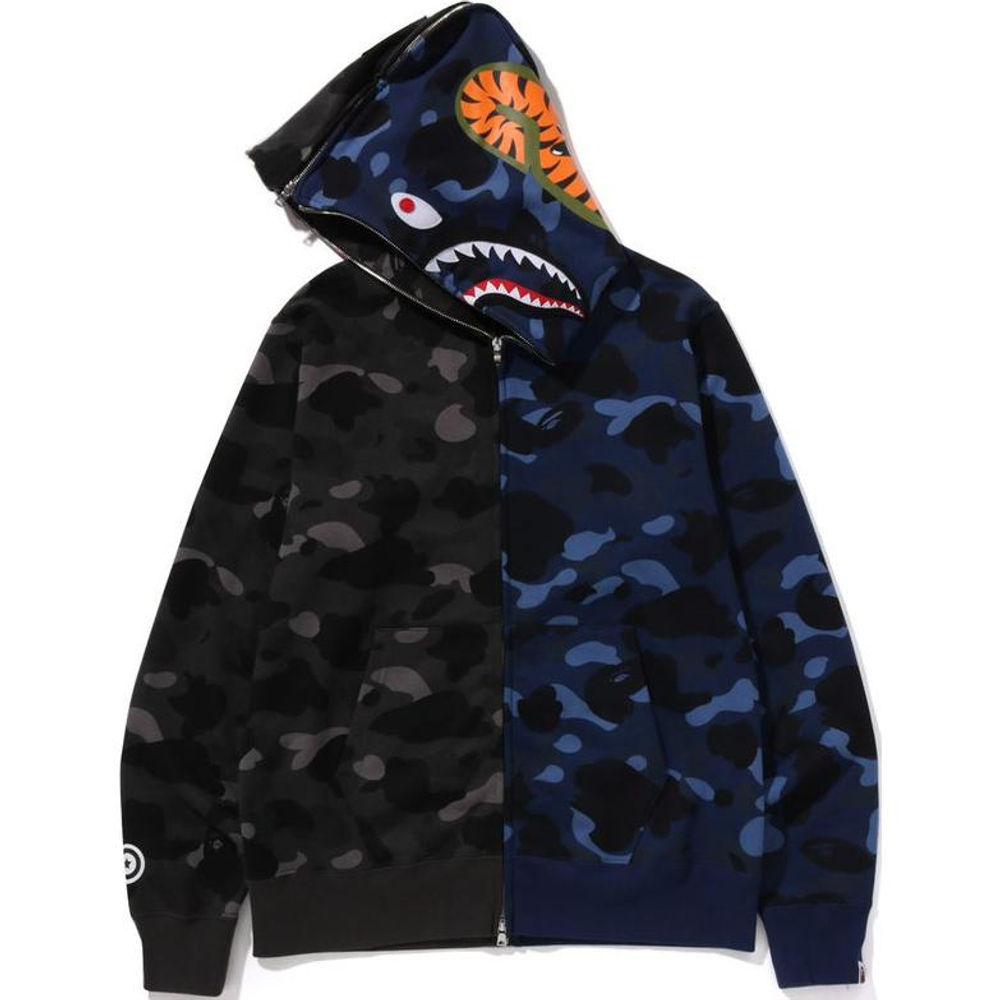 A Bathing Ape Color Camo Separate Shark Fz Худи черный синий