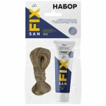 Комплект монтажный SANFIX графит (паста 70г + лен 15гр)