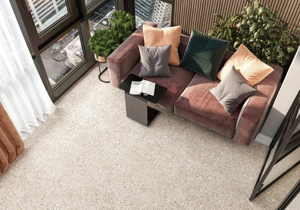 Керамогранит Alma Ceramica GFU60120PER04R Peru 60x120 бежевый матовый терраццо