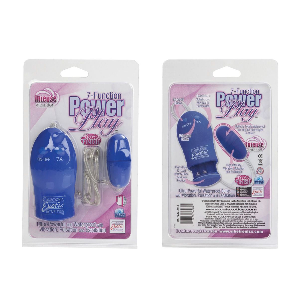 Синее многофункциональное виброяичко Power Play (Цвет: синий)