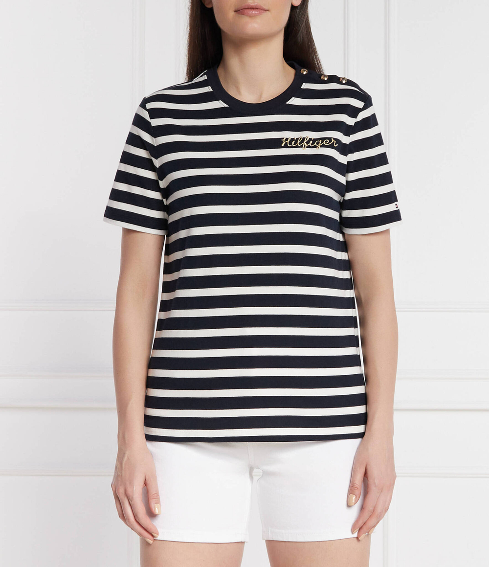 Футболка GOLD BUTTON C-NK SS Tommy Hilfiger - темно-синий(WW0WW41211)