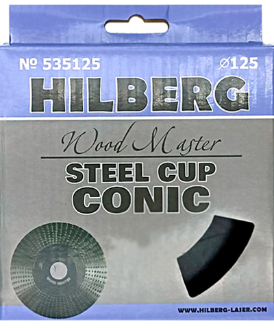 Чашка шлифовальная 125 Hilberg Wood Master коническая, 536125