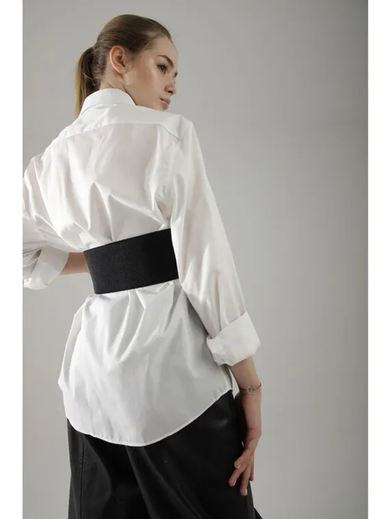 Ремень женский, XS-L, ширина 13 см, цвет черный