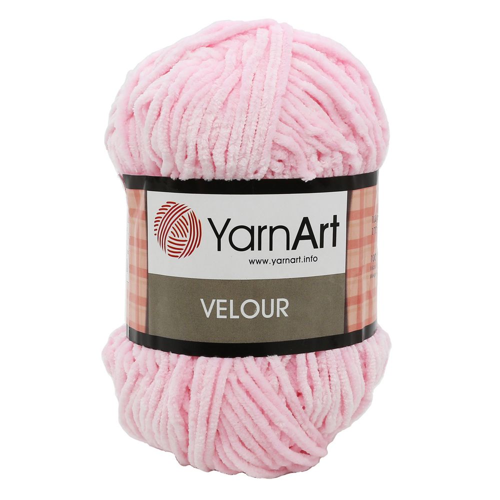 Пряжа YarnArt (ЯрнАрт) Velour / уп.5 мот. по 100 г, 170м, 854 св-розовый
