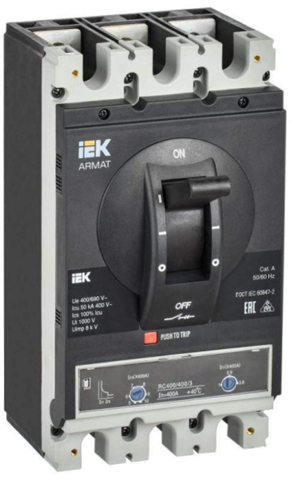 Автоматический выключатель в литом корпусе IEK AR-MCCB-3H-050-0400A-ATUC