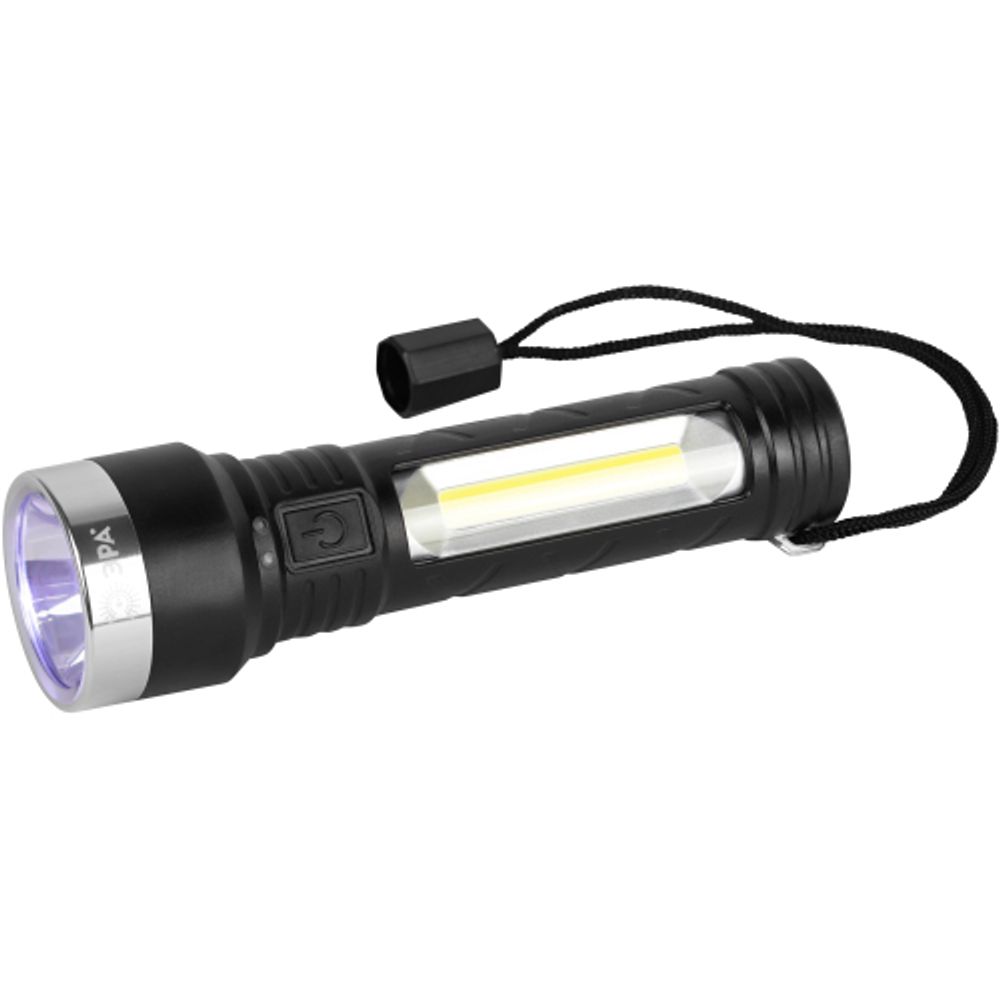 Светодиодный фонарь ЭРА UA-501 универсальный, аккумуляторный, COB+LED, 5 Вт, резина | Универсальные  фонари