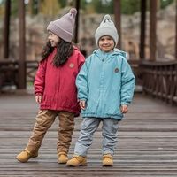 Куртка демисезонная оверсайз на меху "Эвкалипт"