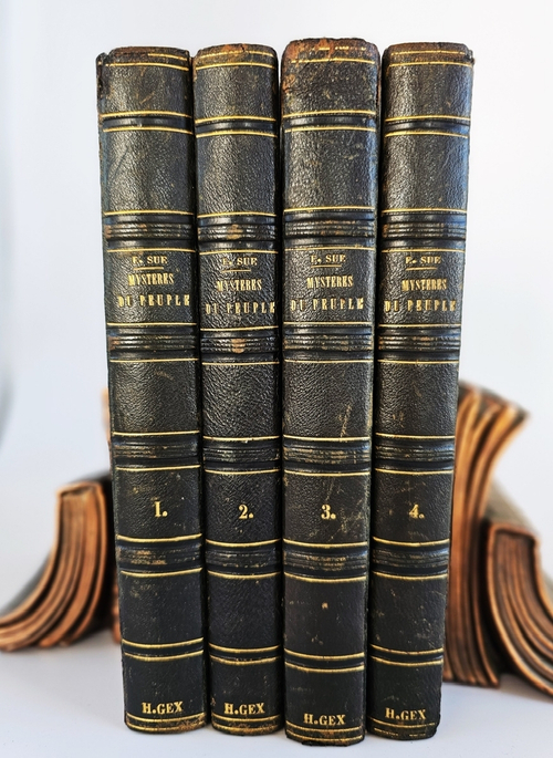 ""Mysteres du Peuple (Тайны народа)" в 4-х томах"   Eugene Sue (Эжен Сю)  1851 г.