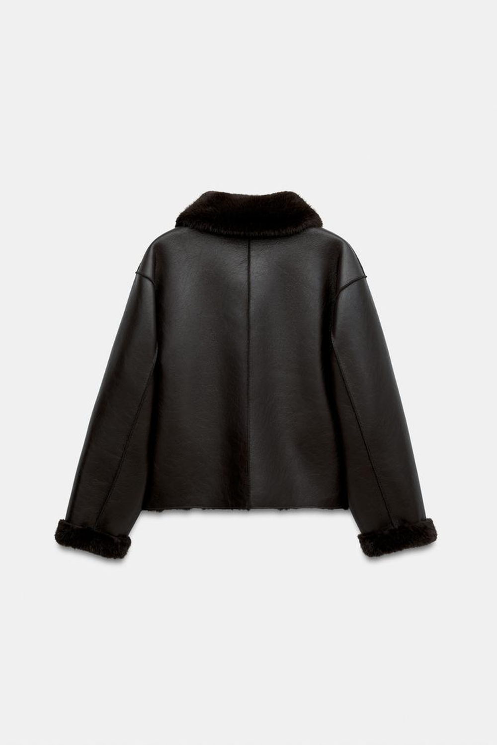 ZARA ДВУСТОРОННЯЯ КУРТКА, КОРИЧНЕВЫЙ