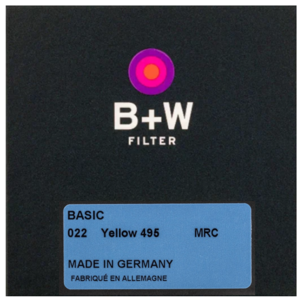 B+W BASIC 022 Yellow MRC 495 72mm. Светофильтр для черно-белой съемки