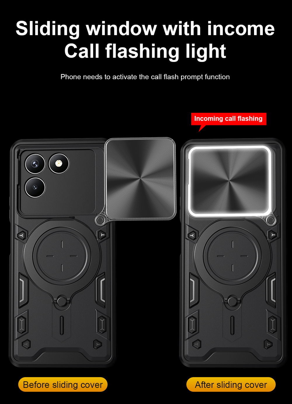 Чехол с кольцом Big Ring Case для Tecno Pova 7 4G