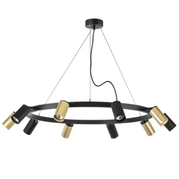 Люстра подвесная 10*GU10 LR020405375 черный/золотой Rullo Lightstar