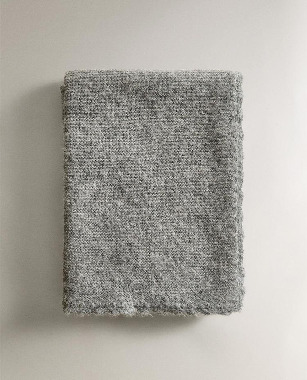 ZARA HOME ДЕТСКИЙ ПЛЕД ИЗ АЛЬПАКИ, СЕРЫЙ