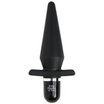 Черная анальная пробка с вибрацией Delicious Fullness Vibrating Butt Plug - 14 см. (Цвет: черный)