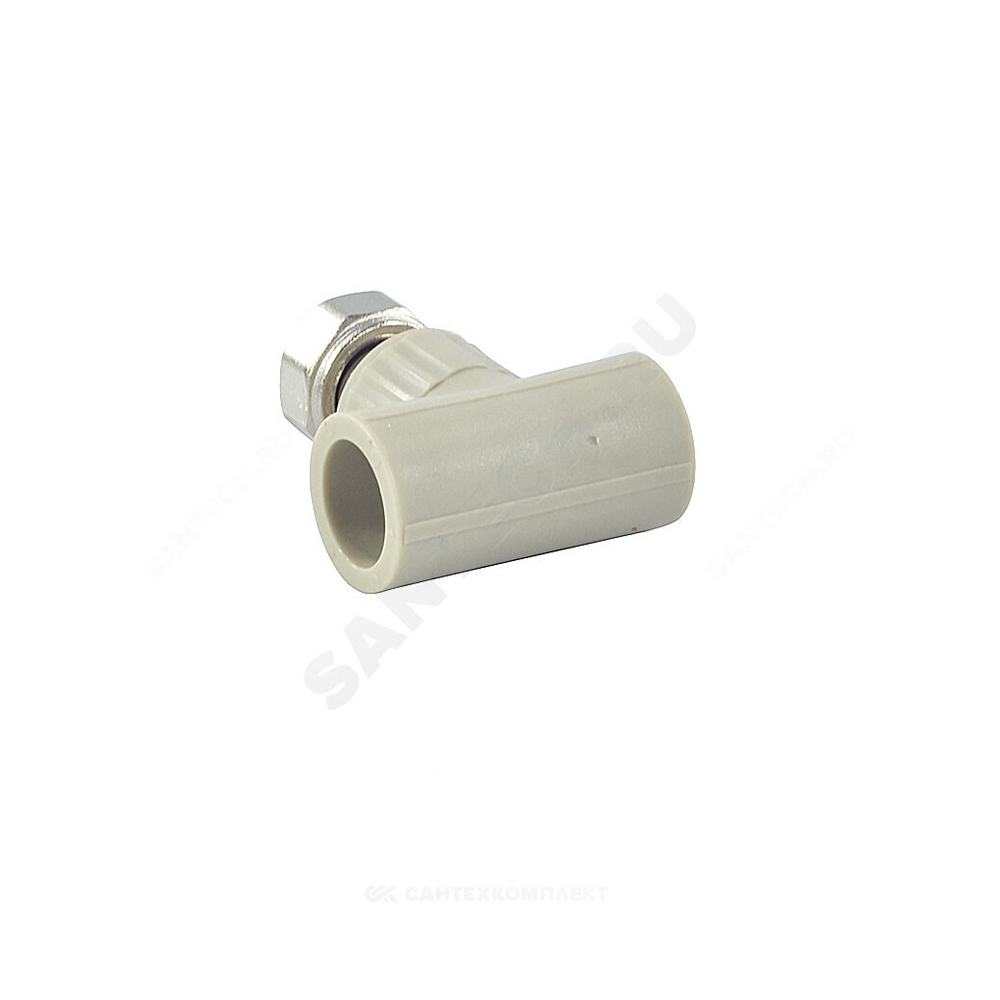 Тройник PP-R комбинированный серый Дн 25х1" с накидной гайкой VALFEX 10140125Г
