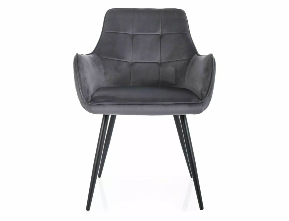 Стул SIGNAL LEMON Velvet Bluvel 14 темно-серый/черный