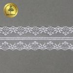 Кружево отделочное в стиле "трикотаж" 40 мм / 9.14 метра, диз. 275, цв.01 белый