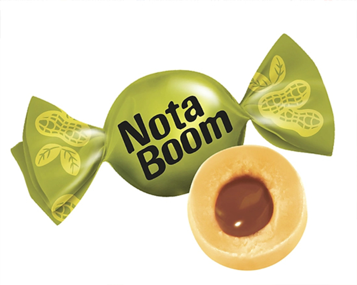 Жевательные конфеты «НотаБум/NotaBoom» с арахисовой начинкой, KK