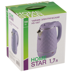 Чайник Homestar HS-1007 (1,7 л), лиловый, двойной корпус. 107006-SK