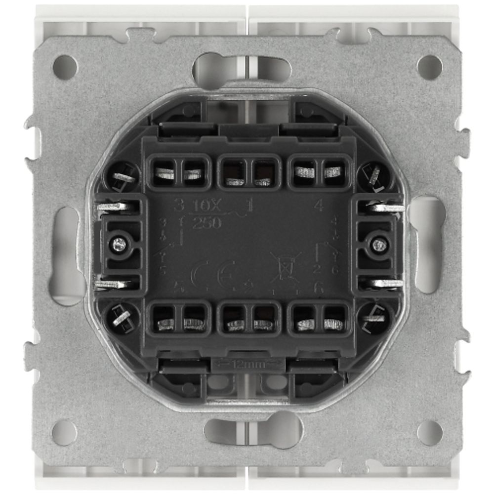 Переключатель ЭРА Arktik 16-1106-01 двойной 10АХ-250В белый | Эра Arktik