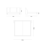 Основание без ящика 200x200 ENZAHOME NETHA EH22261