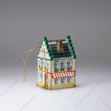 Фарфоровая ёлочная игрушка Шведский домик