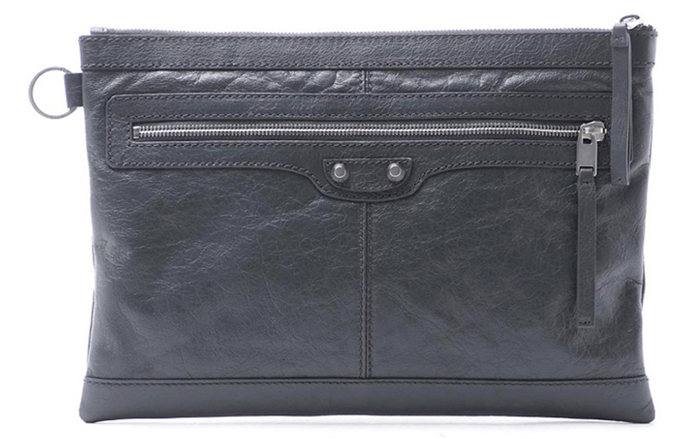 Balenciaga Sheepskin Clutch Large Men"s Gray