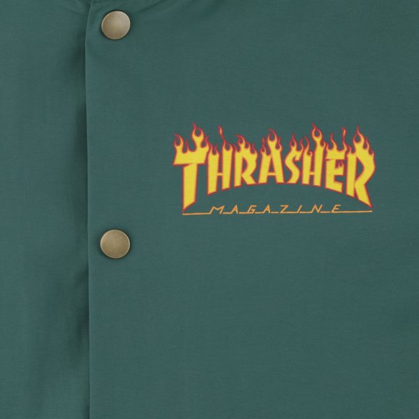 Куртка Thrasher Flame Logo Coach Jacket (forest green ) артикул: - купить в магазине Дайс