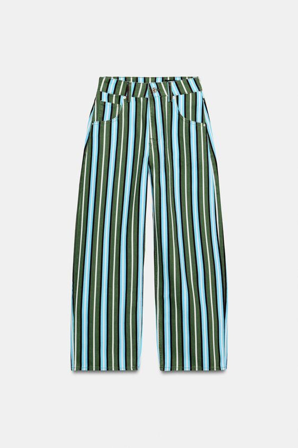 Z1975 ДЖИНСЫ С НИЗКОЙ ТАЛИЕЙ И ПОЛОСКАМИ - ZARA