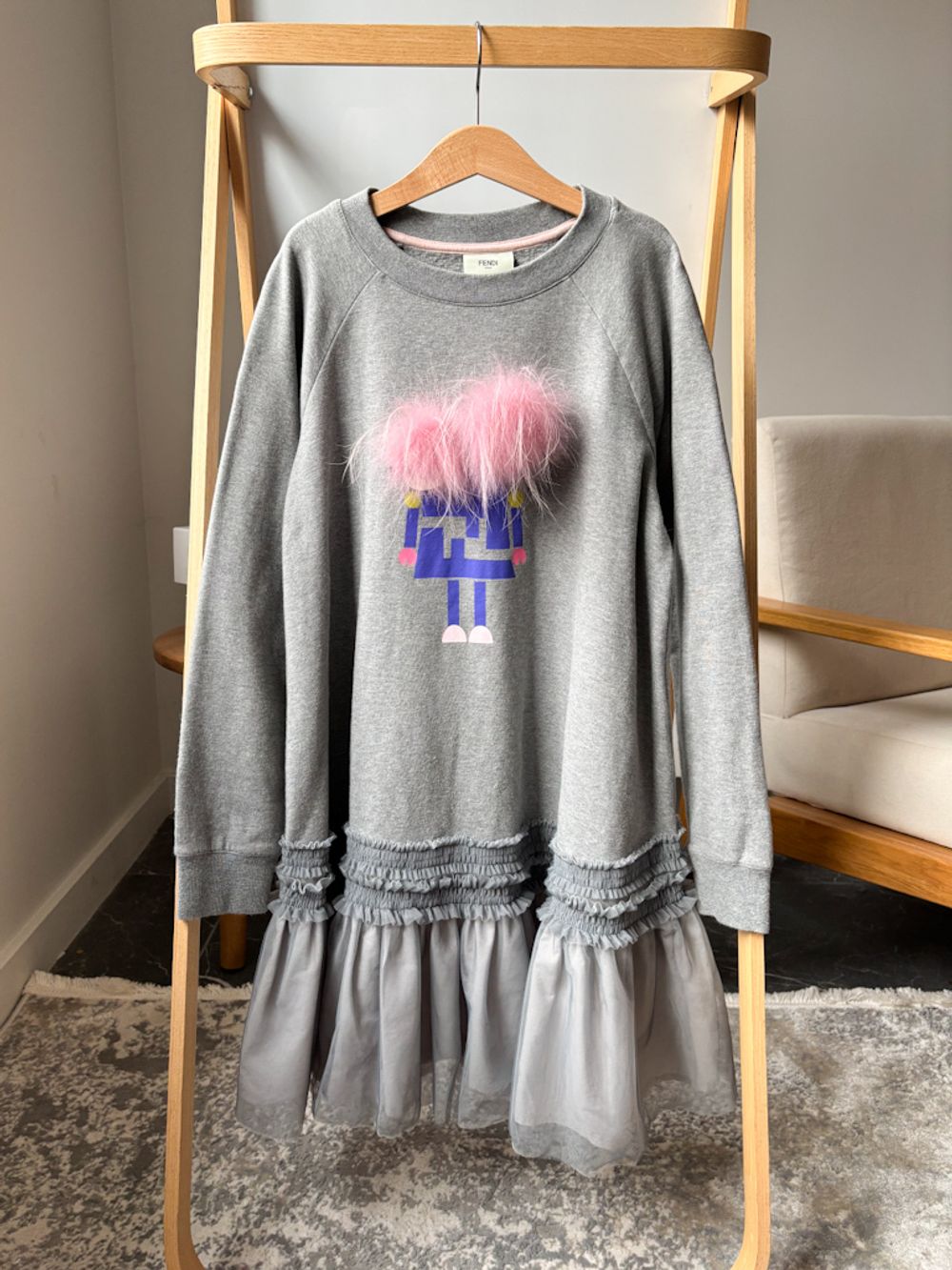 Хлопковое платье Fendi, 140