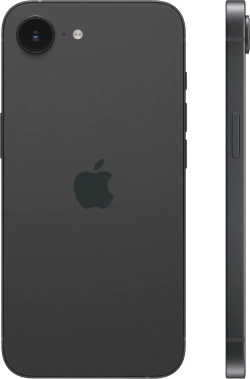 Смартфон Apple A3409 iPhone 16e 256Gb черный моноблок 3G 4G 1Sim 6.1" 1170x2532 iOS 18 48Mpix 802.11 a/b/g/n/ac/ax NFC GPS Protect