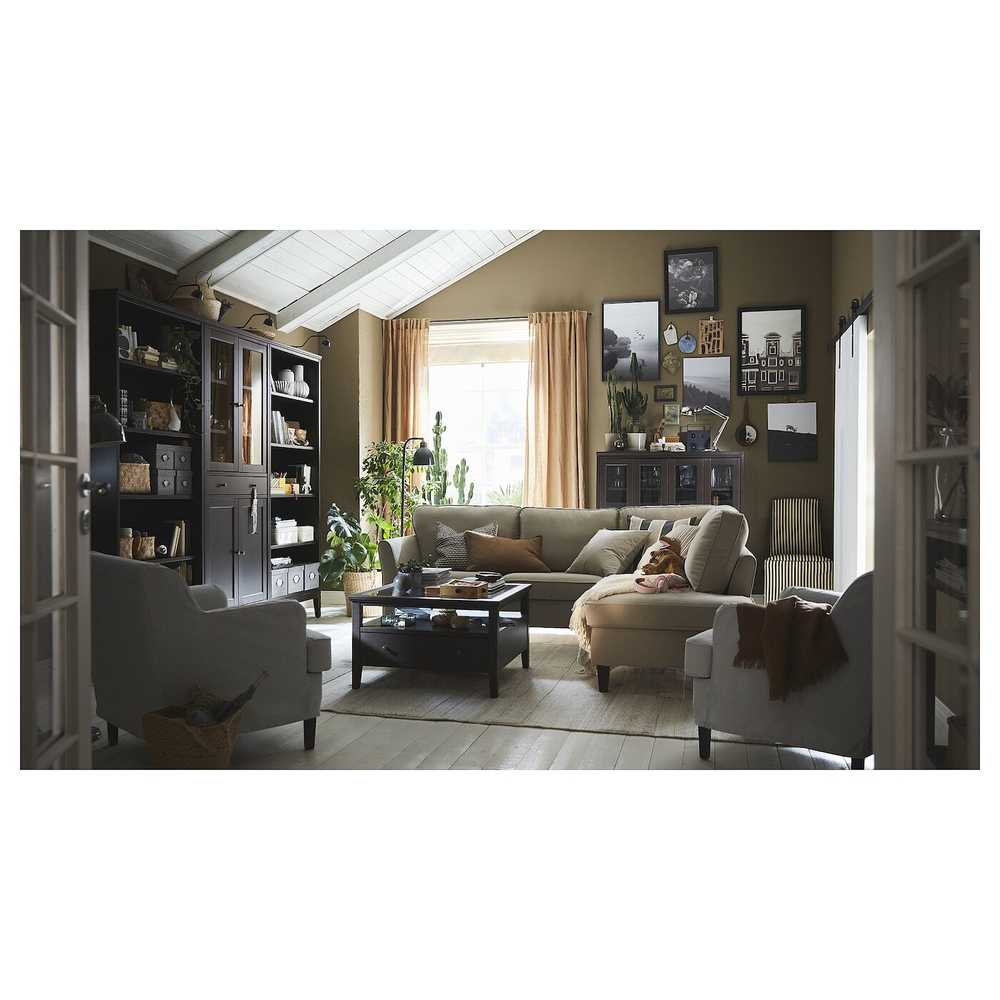 IKEA DYTÅG  (ИКЕА ДЙТÅГ)  -  Штора, 2 шт, на ленте/темно-бежевая, 145x300 см
