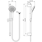 Душевой гарнитур со штангой Ideal Standard IDEALRAIN EVO JET B1762AA