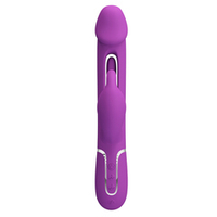 Фиолетовый вибратор-кролик 23,2см с фингерингом Pretty Love Twinkled Tenderness Kampas Flicking Vibrator Rabbit BW-500025-3