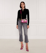 Кожаная сумка через плечо LOVE CLICK MINI BIG CHEVRON Pinko - розовый(100067 A1YA)