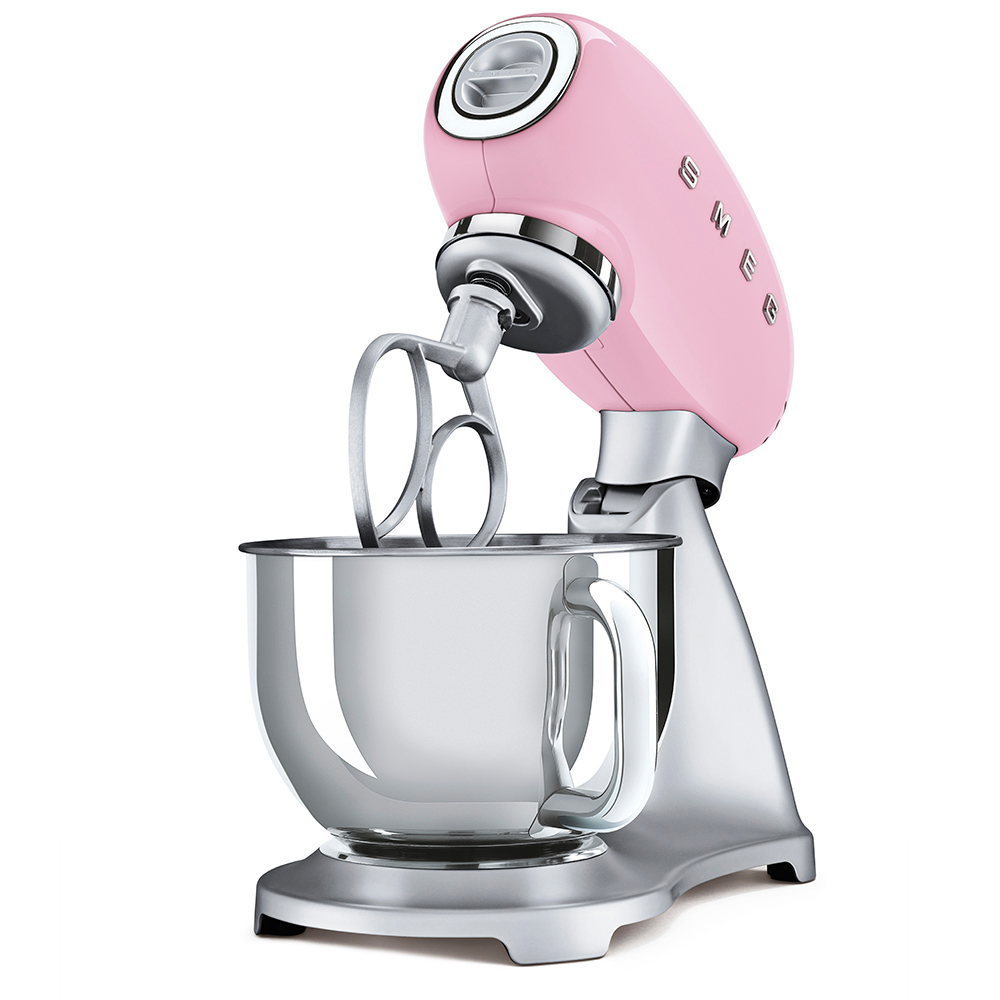 Миксер планетарный 4.8л. Smeg Стиль 50-х годов розовый SMF02PKEU