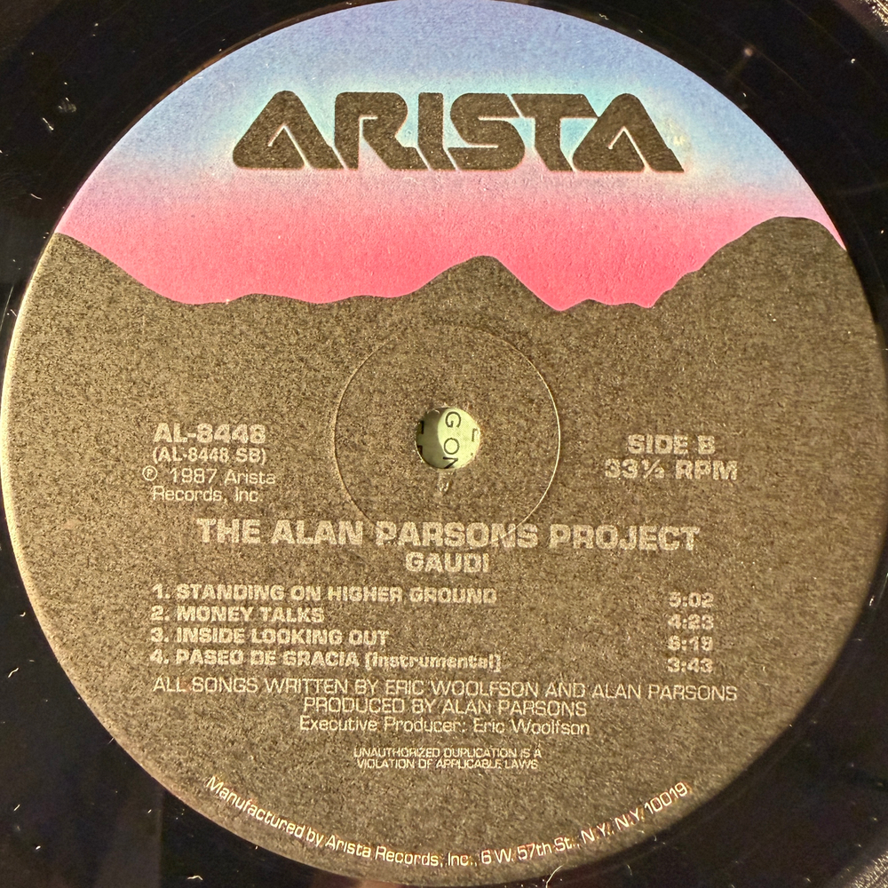 The Alan Parsons Project ‎– Gaudi (США 1987г.)