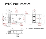 TN 32x125-S Пневмоцилиндр двухпоршневой